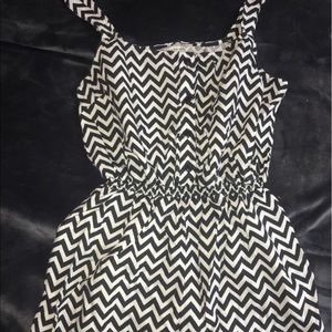 ROMPER Chevron Black & White